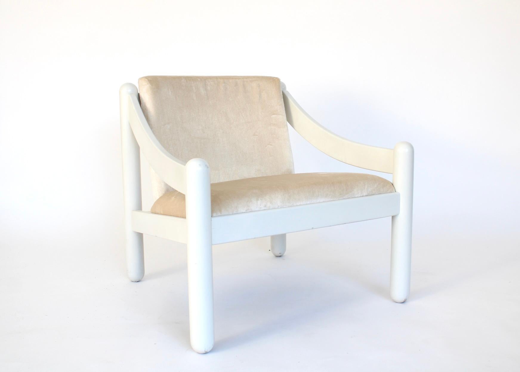 Mid-Century Modern Vico Magistretti paire de chaises longues Carimate pour Cassina en vente