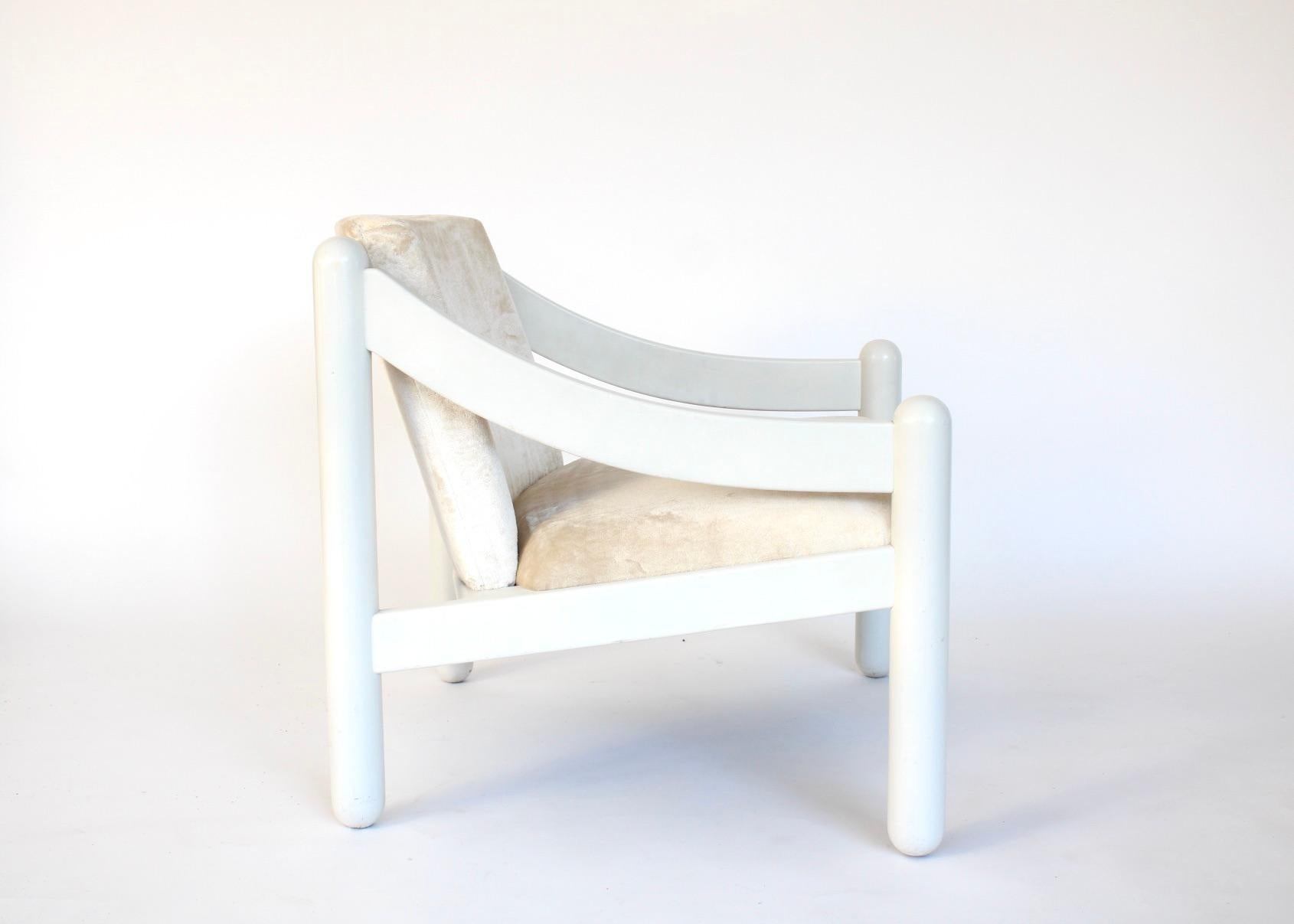 italien Vico Magistretti paire de chaises longues Carimate pour Cassina en vente
