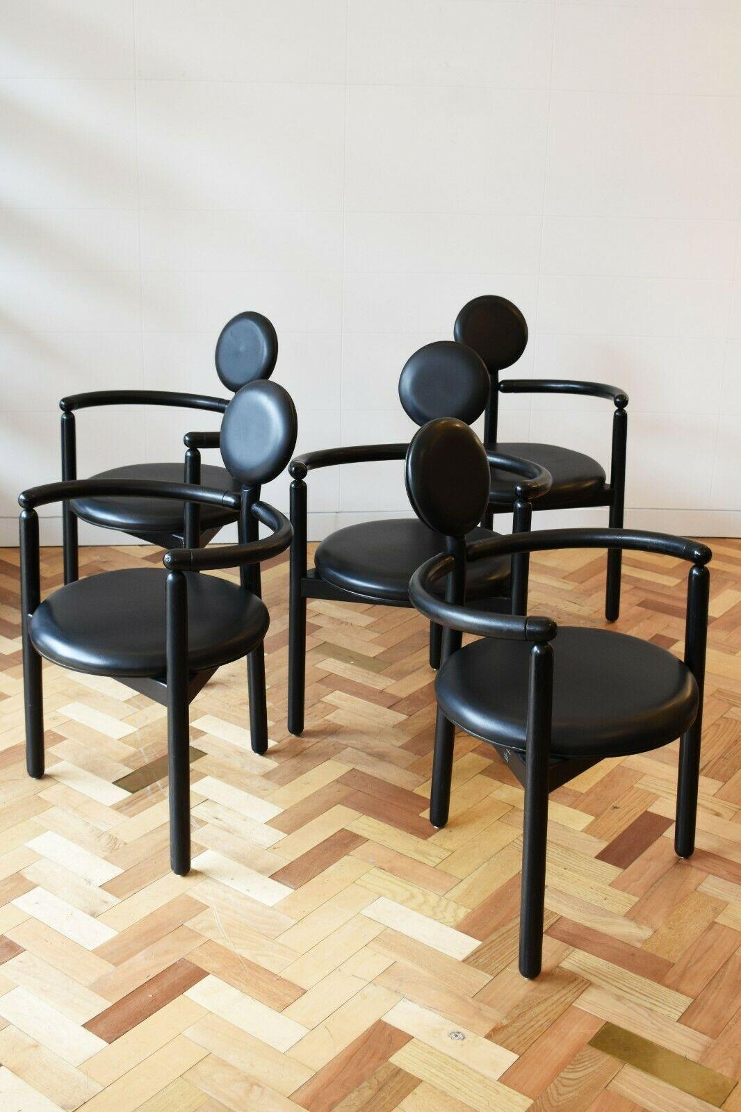 Late 20th Century Vico Magistretti 'Pan Set' Dining Table and Chair Set by Rosenthal Memphis