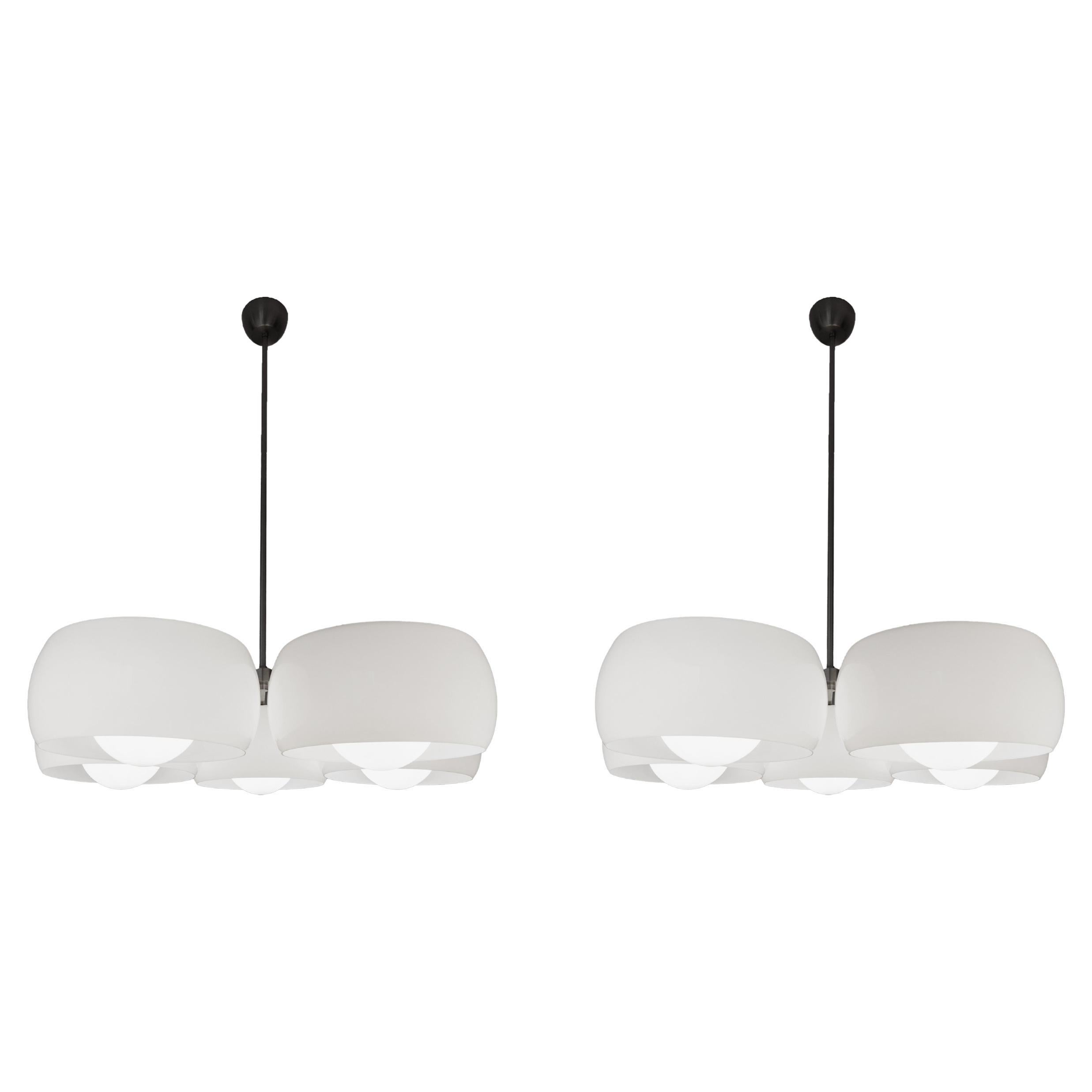 Vico Magistretti “Pentaclinio” Ceiling Lamps for Artemide, 1967, Set of 2