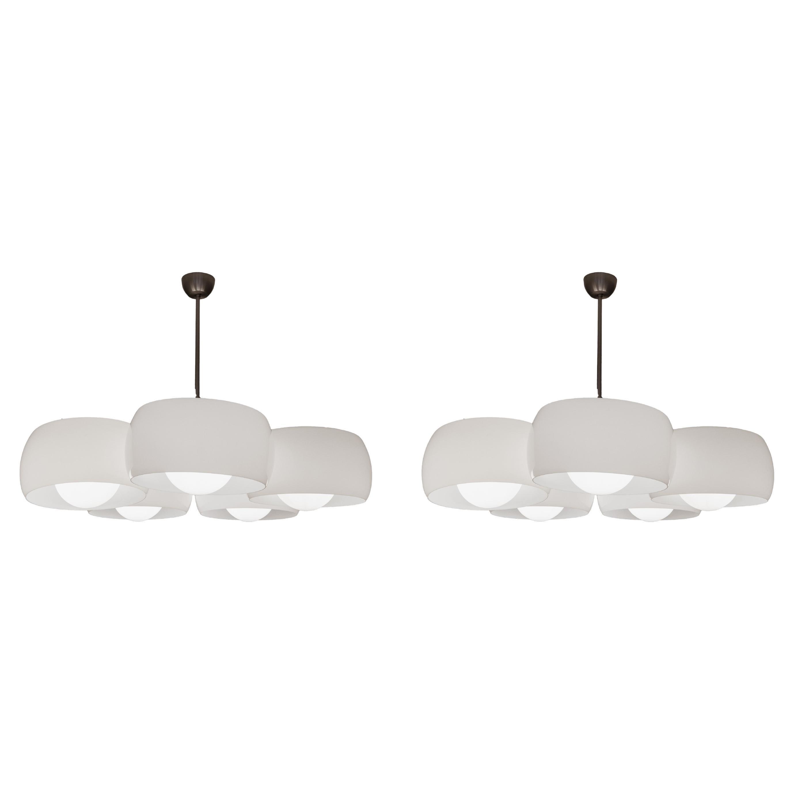 Vico Magistretti “Pentaclinio” Ceiling Lamps for Artemide, 1967, Set of 2