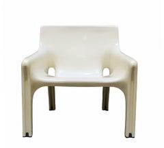 Vico Magistretti per Artemide Sedia "Vicario" Avorio, Italia 1960s