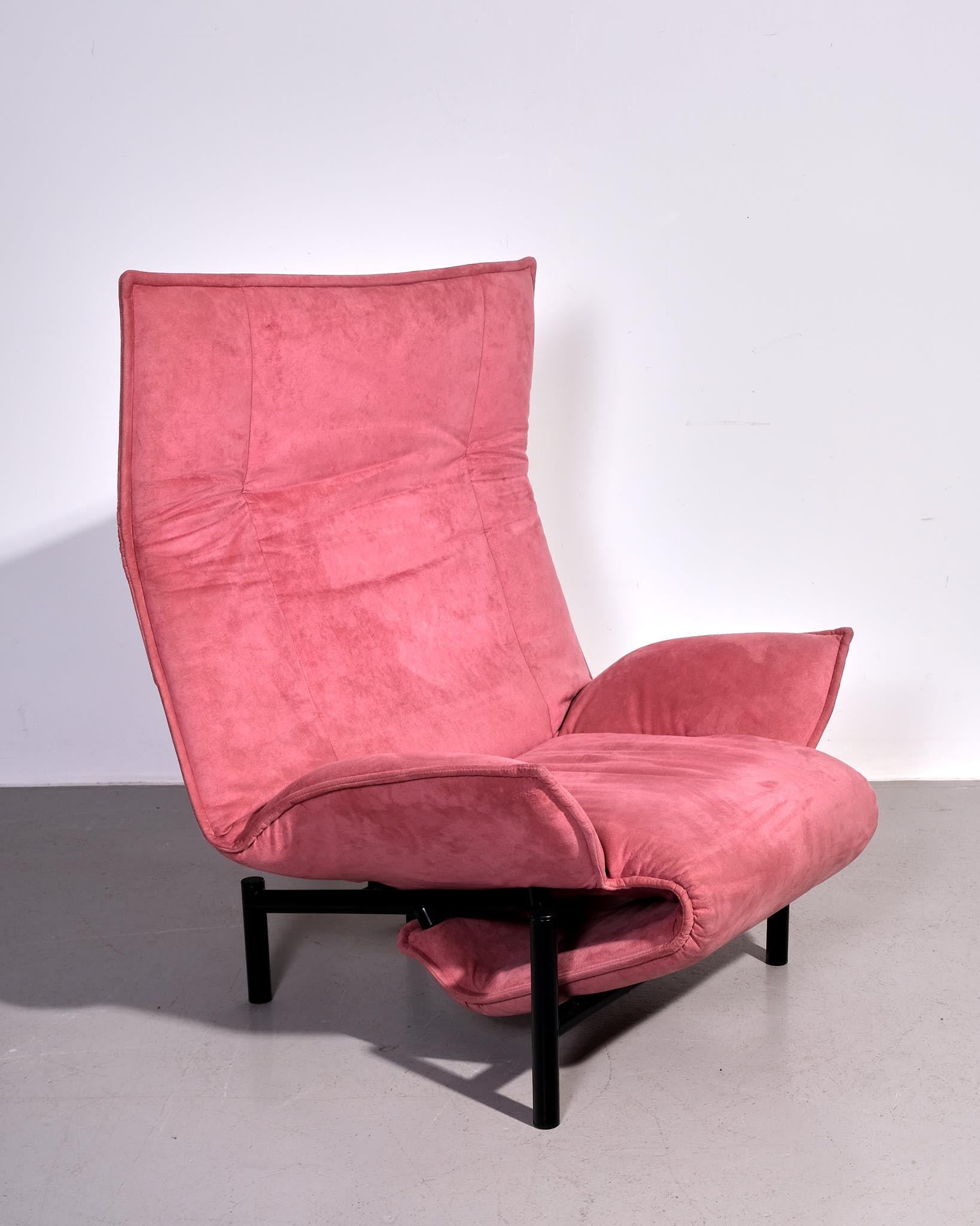 Vico Magistretti: Liegesessel „Veranda“ für Cassina in Rosa (Moderne der Mitte des Jahrhunderts) im Angebot