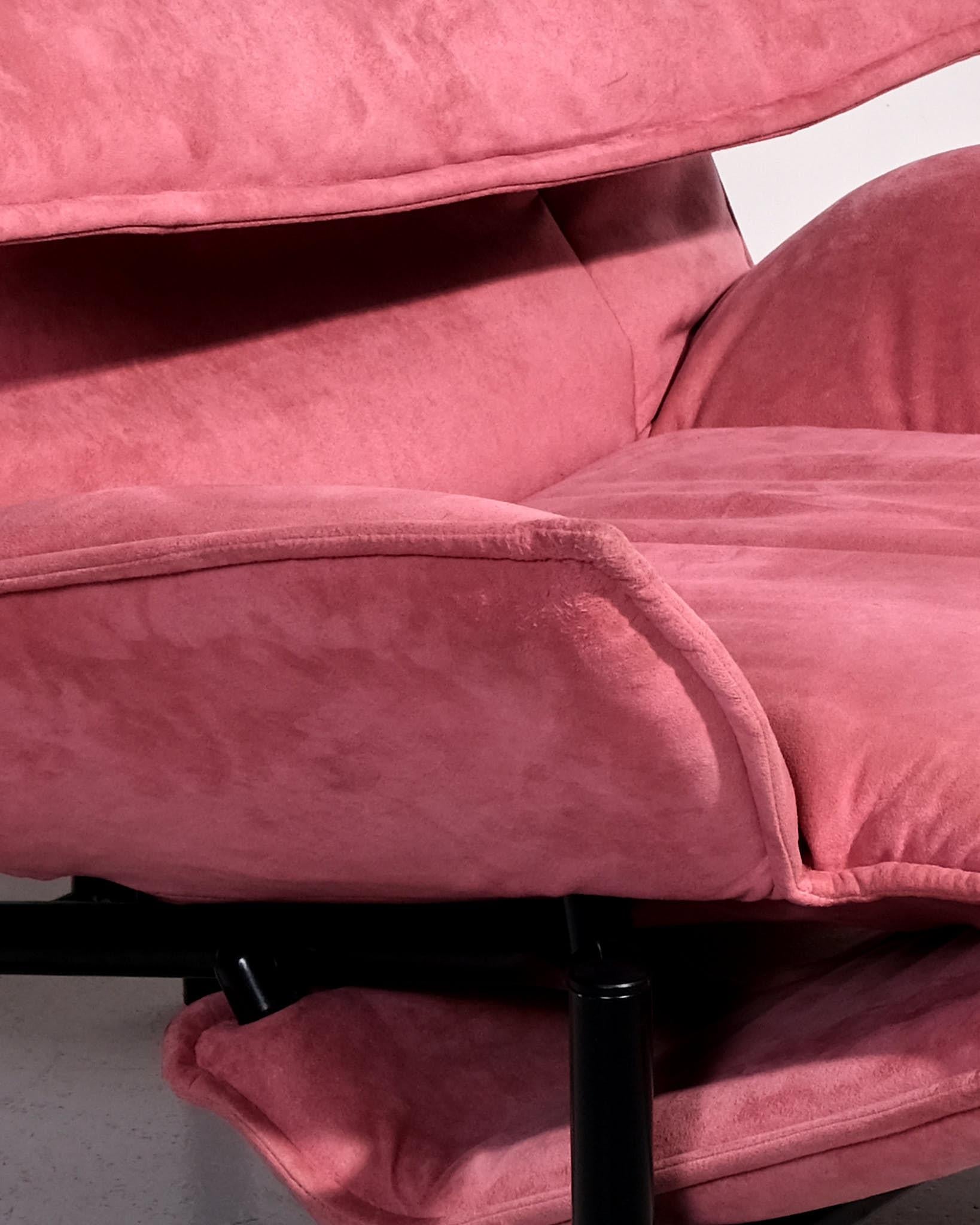 Vico Magistretti: Liegesessel „Veranda“ für Cassina in Rosa (Ende des 20. Jahrhunderts) im Angebot