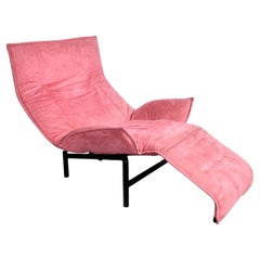 Vico Magistretti Reclining 'Veranda' Lounge Chair For Cassina in Pink