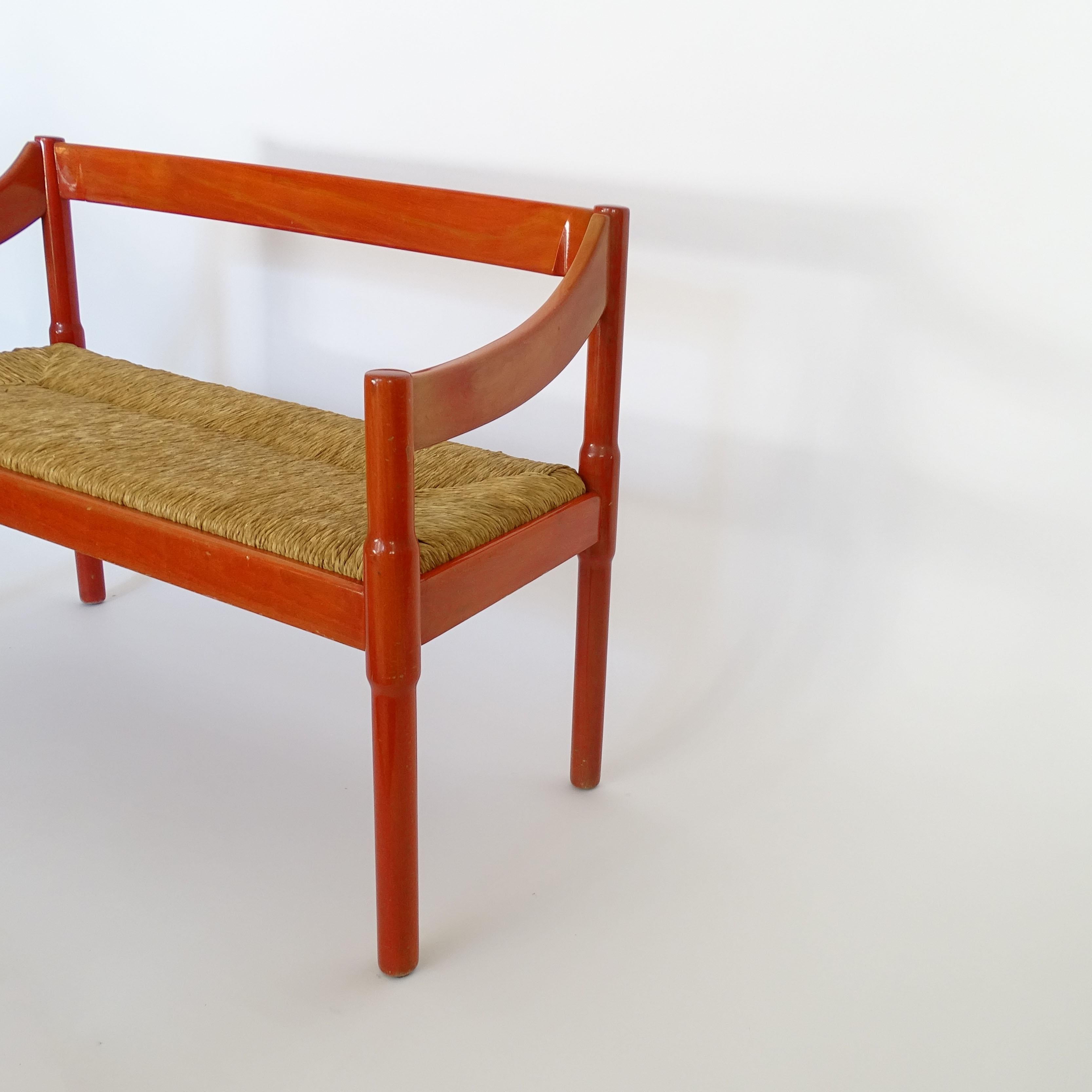 italien Banc en carimate rouge de Vico Magistretti pour Cassina, Italie 1958 en vente