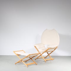 Vico Magistretti Regina D' A Chair with Stool for Alias, Italie 1970
