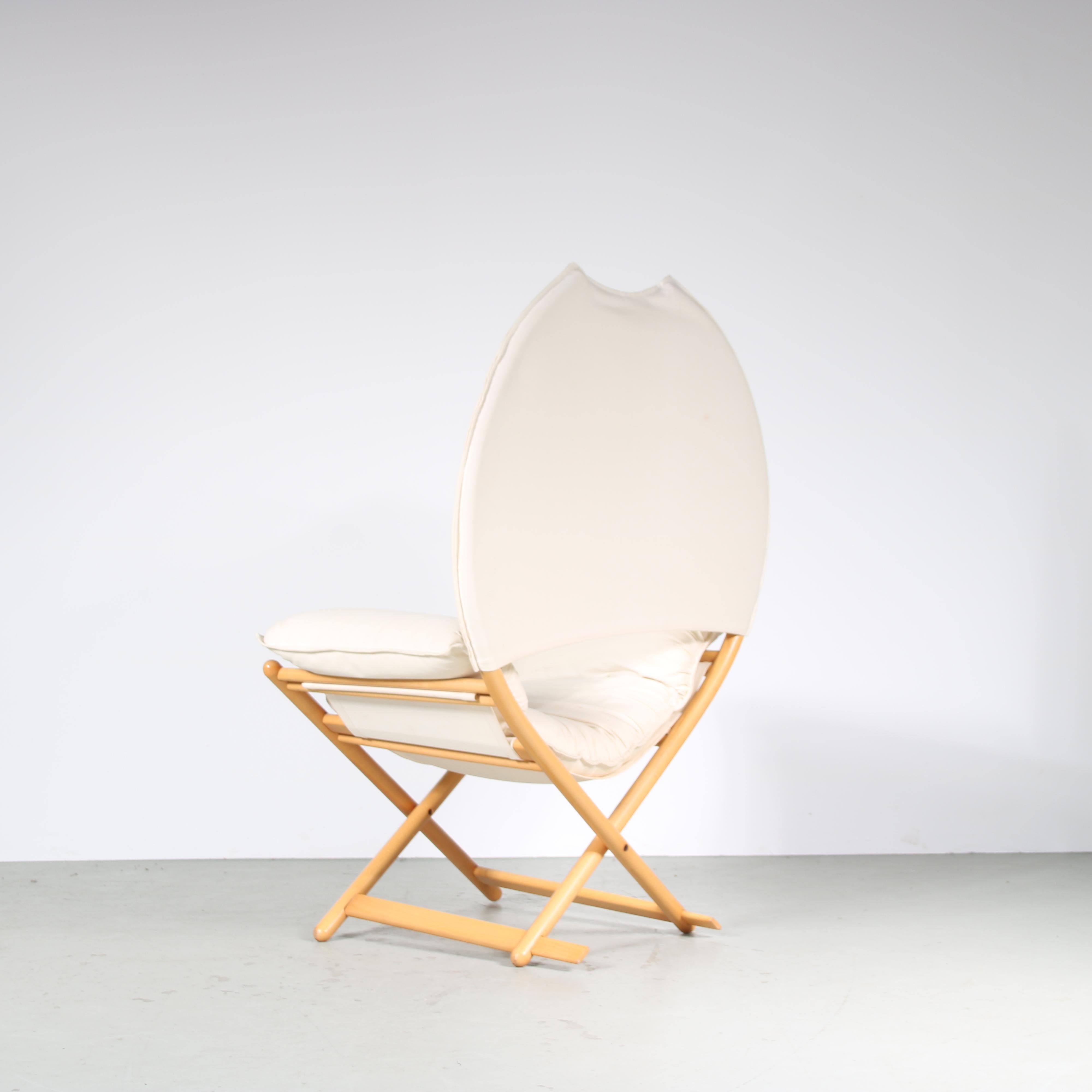 Vico Magistretti ““Regina D’ Africa” Chair with Stool for Alias, Italy 1970 For Sale 2