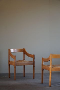 Vico Magistretti, Set of 4 "Carimate" Chairs for Cassina, Italian Modern, 1970s
