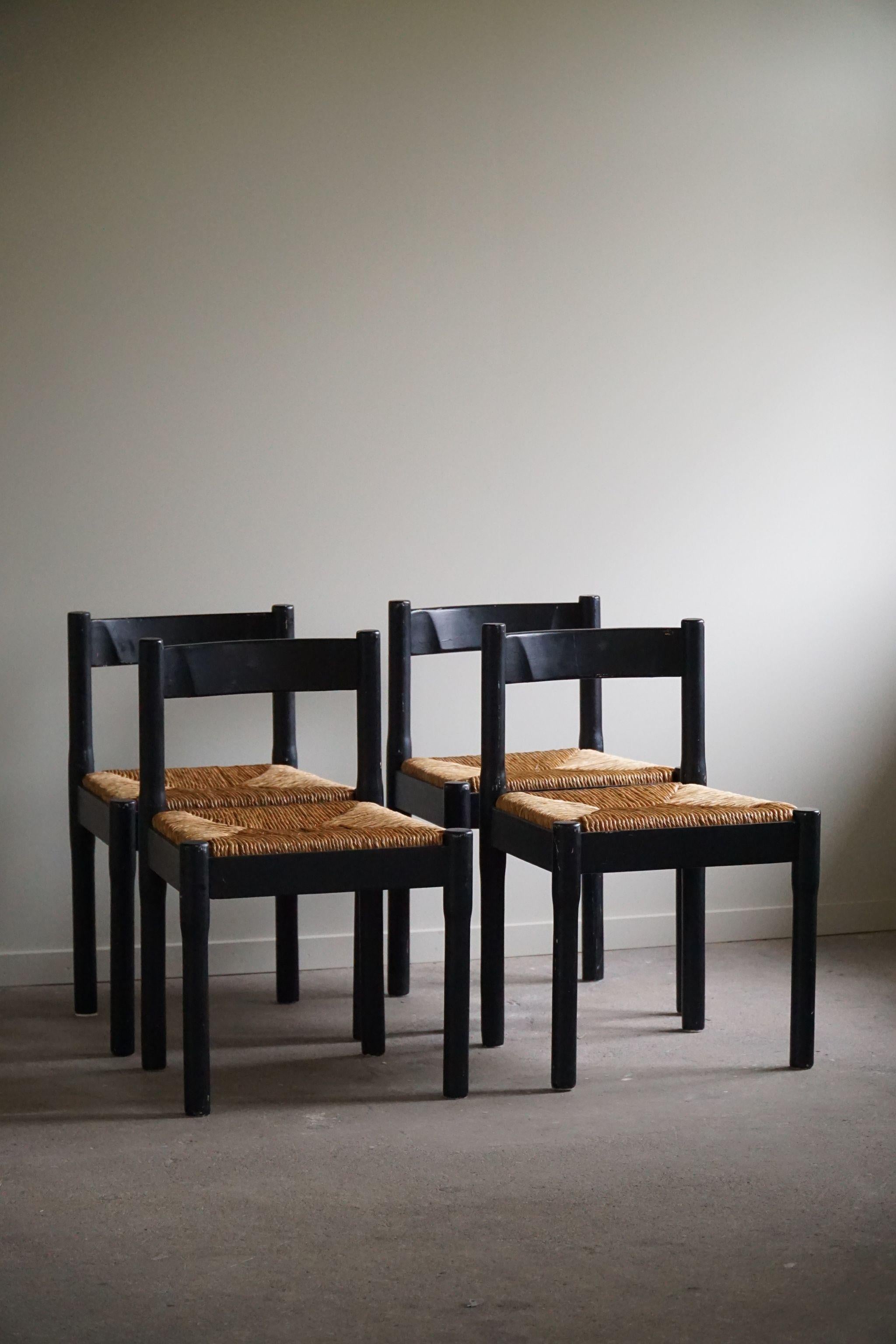 Scandinavian Modern Vico Magistretti, Set of 4 