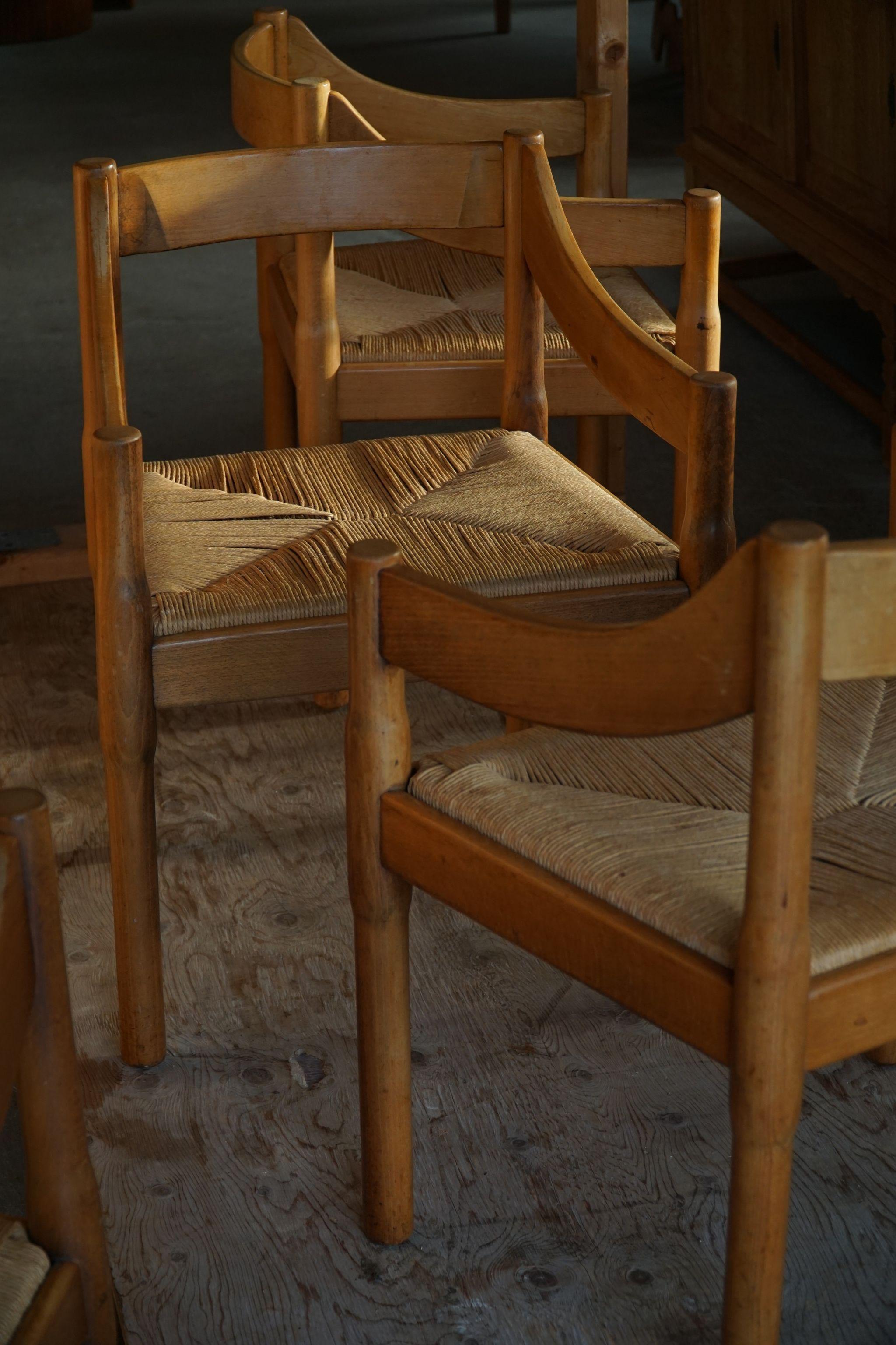 Vico Magistretti, ensemble de 4 chaises Carimate pour Cassina, Italie moderne, 1970 en vente 2