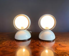 Vico Magistretti set of two white Eclisse lamps first edition for Artemide