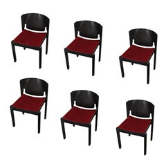 Vico Magistretti, Six Chairs, 122, Cassina, 1960s