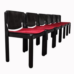 Vico Magistretti, Six Chairs, 122, Cassina, 1960s