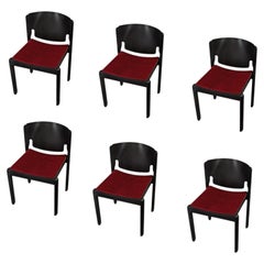 Vico Magistretti, Six Chairs, 122, Cassina, 1960s