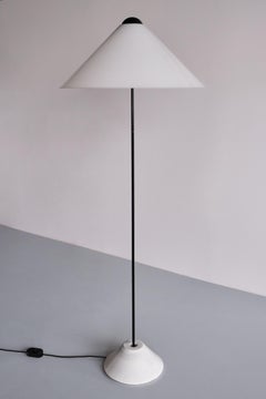 Vico Magistretti 'Snow' Floor Lamp in Metal and Marble, Oluce, Italy, 1973