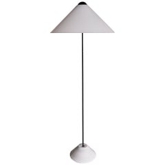 Vico Magistretti 'Snow' Floor Lamp in Metal and Marble, Oluce, Italy, 1973
