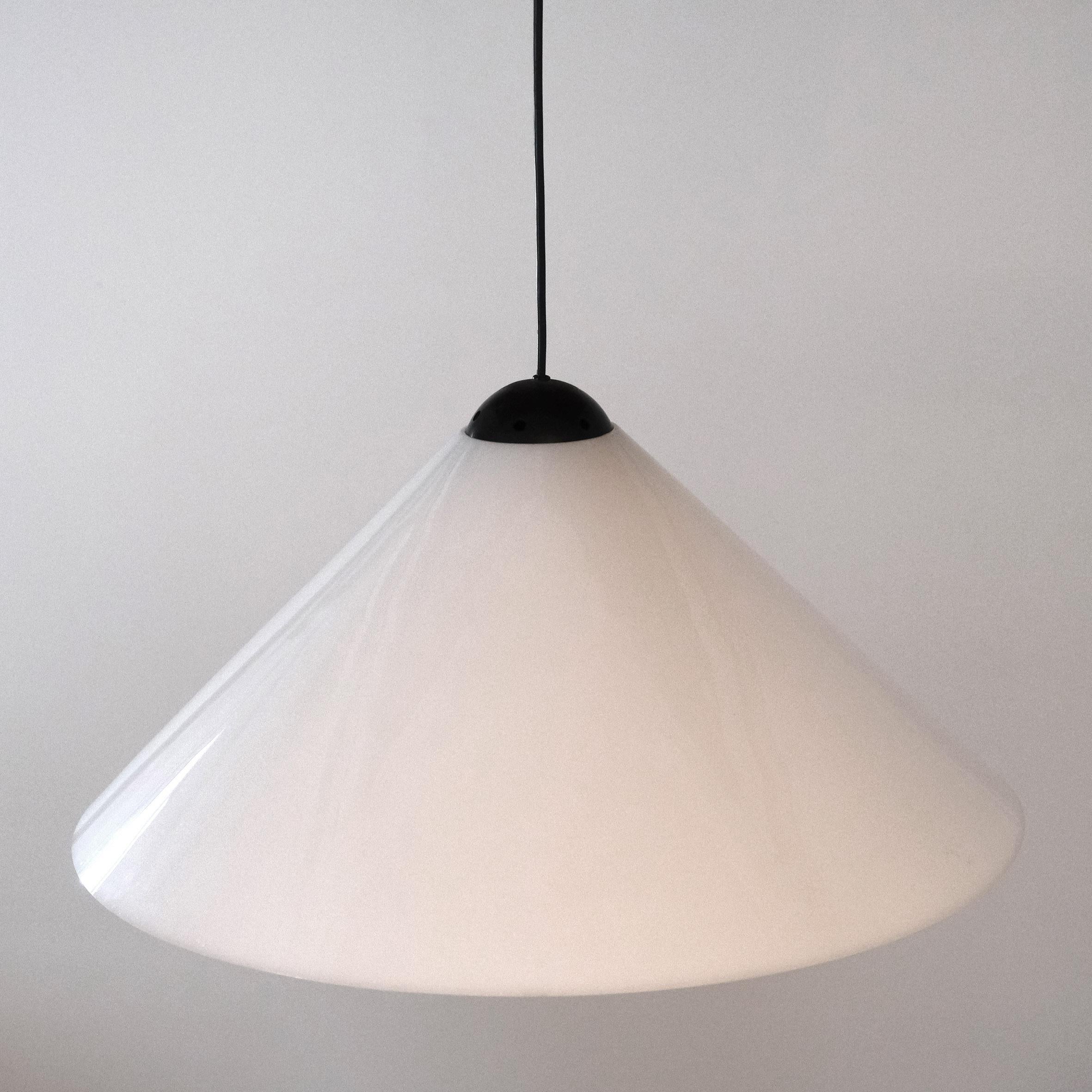 Metal Vico Magistretti, Snow, Pendant Light, O'luce, 1974 For Sale