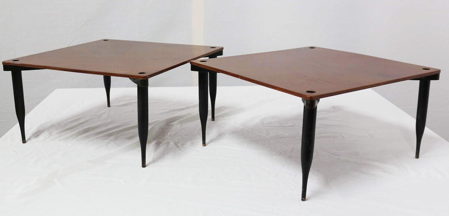 Two stackable tables by Vico Magistretti for Azucena, Italy, circa 1954
Provenance from the estate of Italian designer and Architect Renato Magri friend and contemporary of Vico Magistretti designer and architect
In very good vintage condition