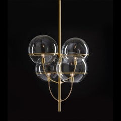 Vico Magistretti Suspension Lamp 'Lyndon' Satin Gold by Oluce
