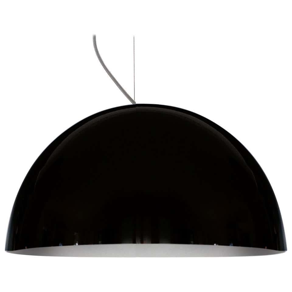 Vico Magistretti Suspension Lamp 'Sonora' 490 Black by Oluce In New Condition For Sale In Barcelona, Barcelona