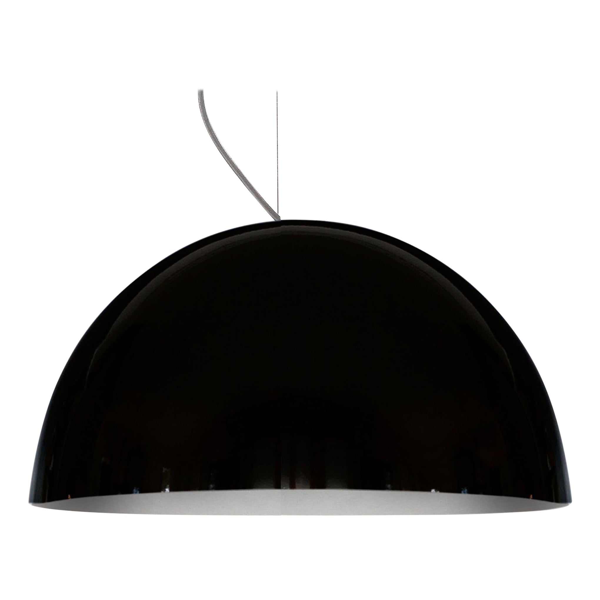 Lampe à suspension Vico Magistretti « Sonora » 490 noire par Oluce
