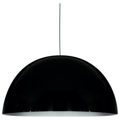 Lampes à suspension Vico Magistretti « Sonora », grande taille, noires par Oluce
