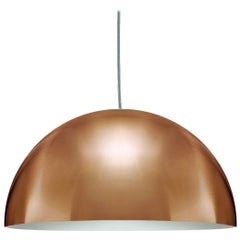Vico Magistretti Suspension Lamps 'Sonora' Large Gold by Oluce