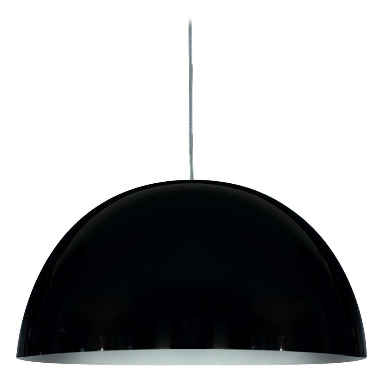 Vico Magistretti Suspension Lamps 'Sonora' Medium Black by Oluce In New Condition For Sale In Barcelona, Barcelona