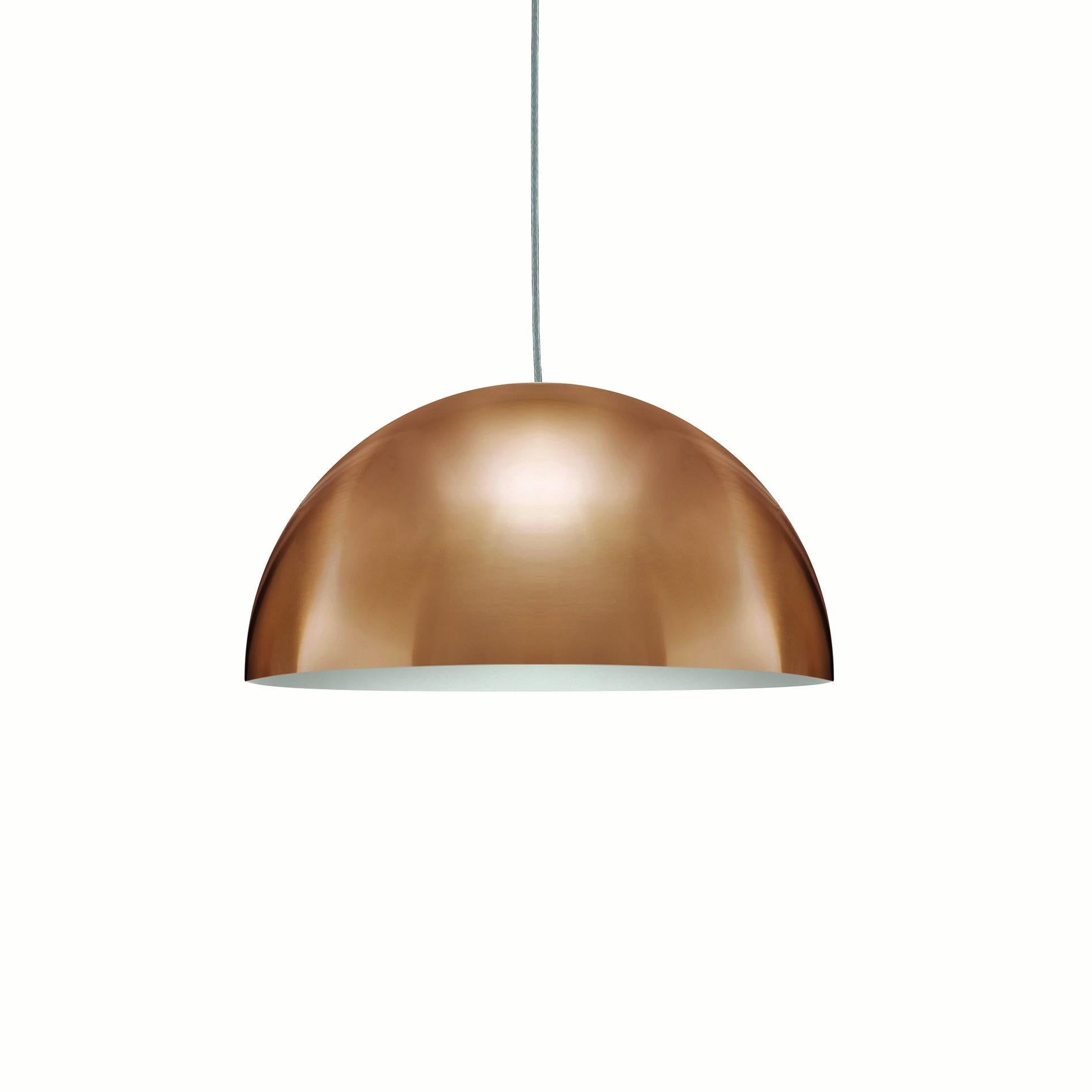 Mid-Century Modern Vico Magistretti Suspension Lamps 'Sonora' Medium Gold by Oluce For Sale