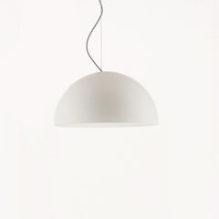 Vico Magistretti Suspension Lamps 'Sonora' Medium White Opaline Glass by Oluce
