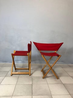 Paire de chaises pliantes Tanganika de Vico Magistretti, série Broomstick, Alias 1979