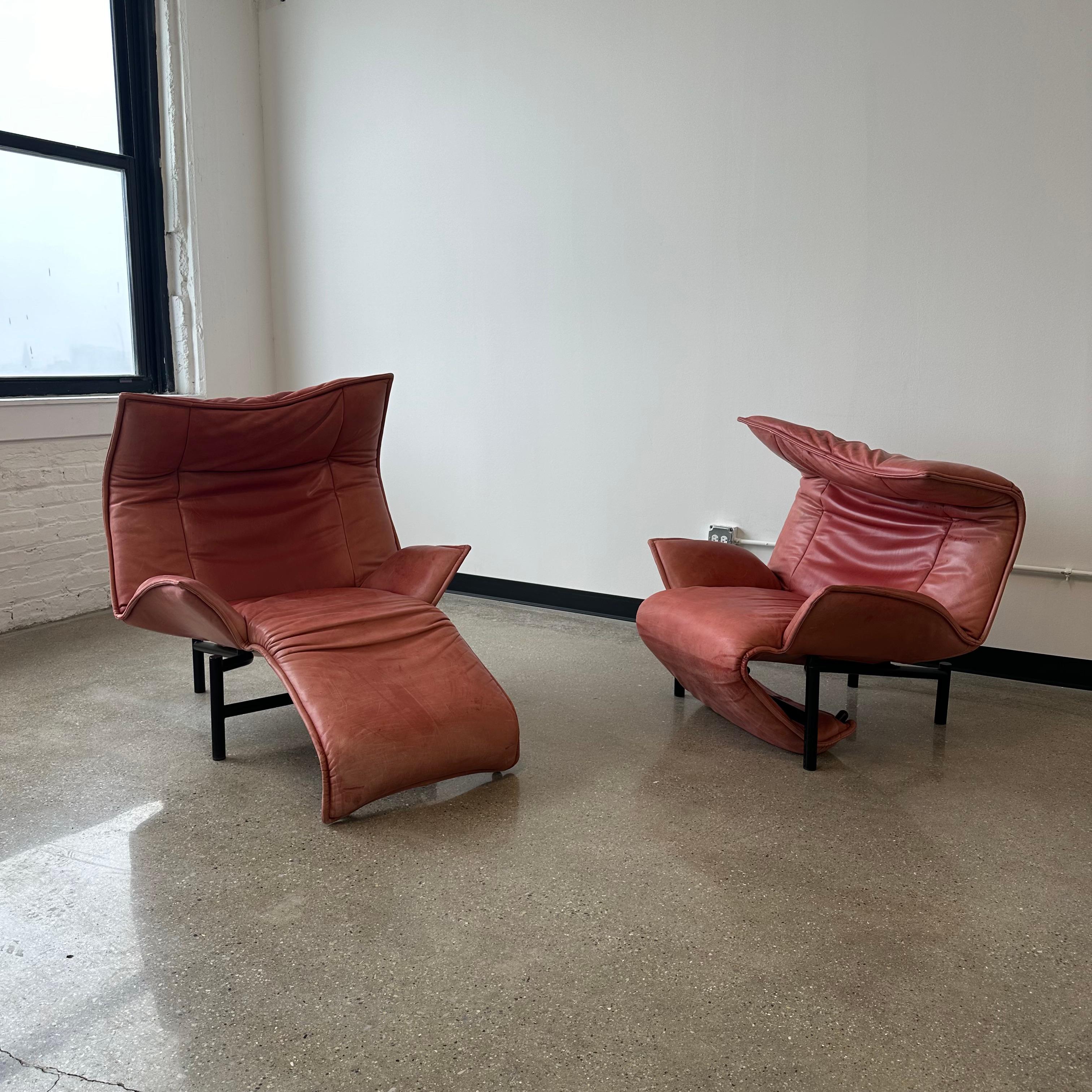 c. 1980s for Cassina, heavy patina - restoration available for a fee but we like them how they are