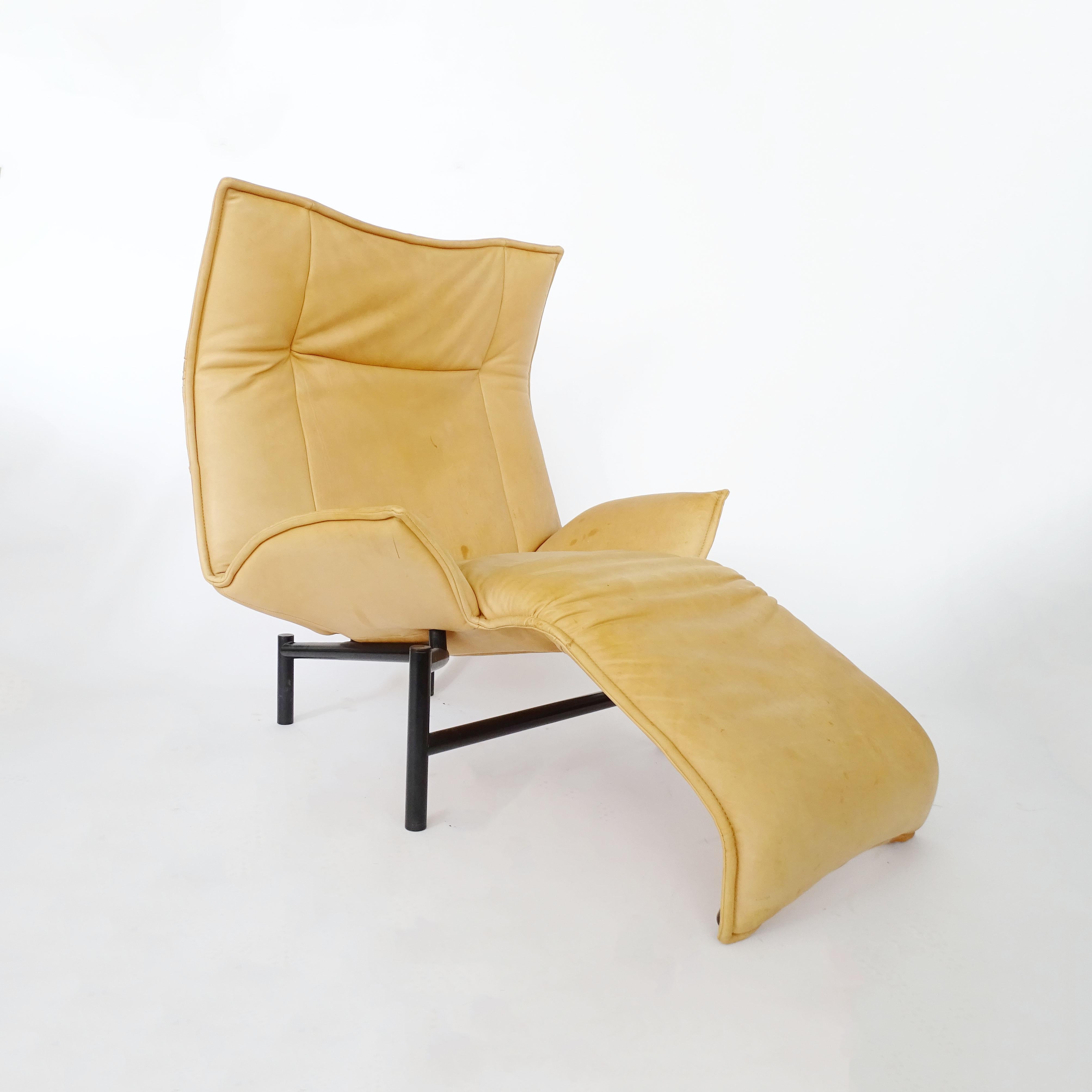 Veranda adjustable lounge chair by Vico Magistretti for Cassina 1980.