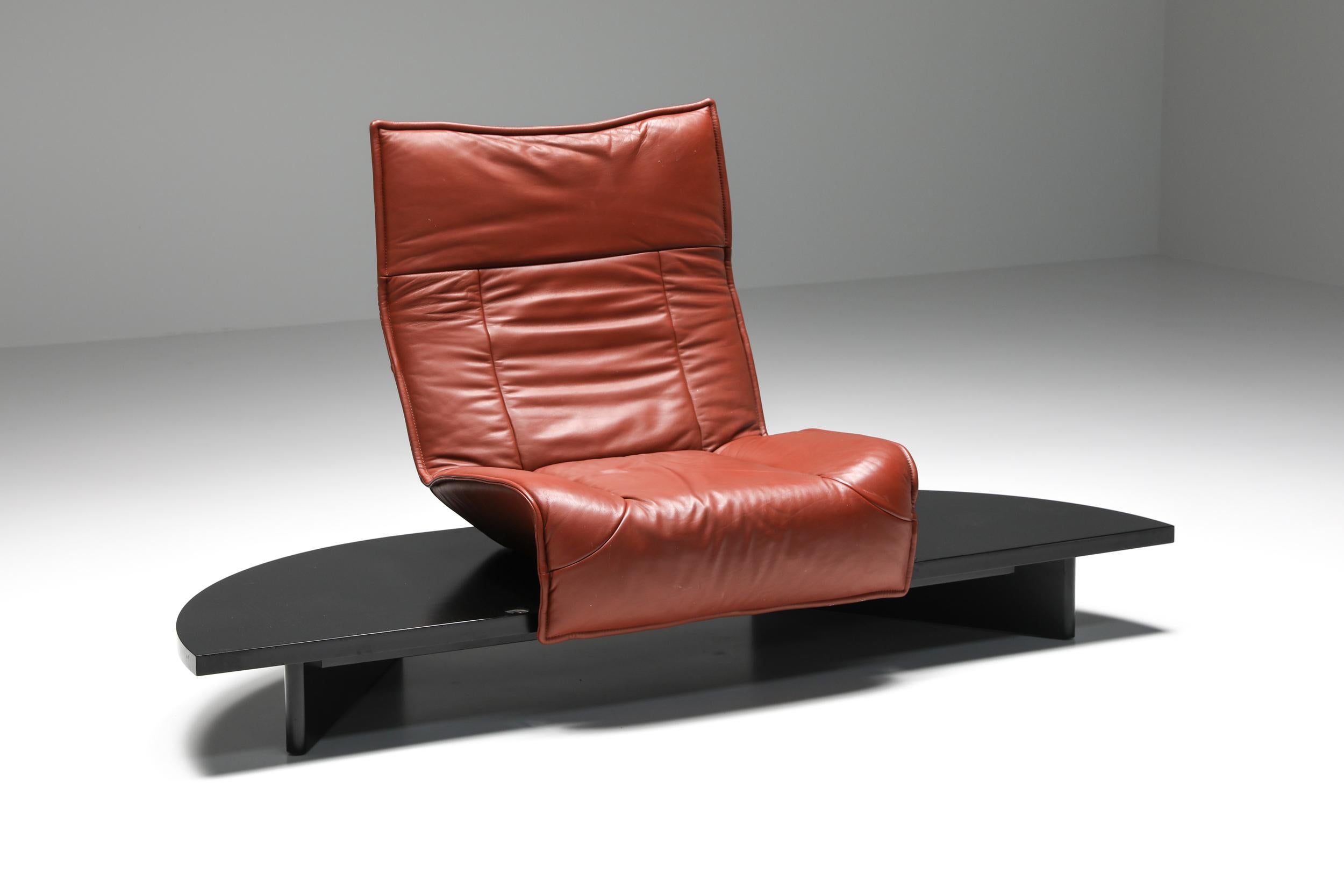 Vico Magistretti Veranda Sofa for Cassina, Italian Design, Leather, 1970's 1