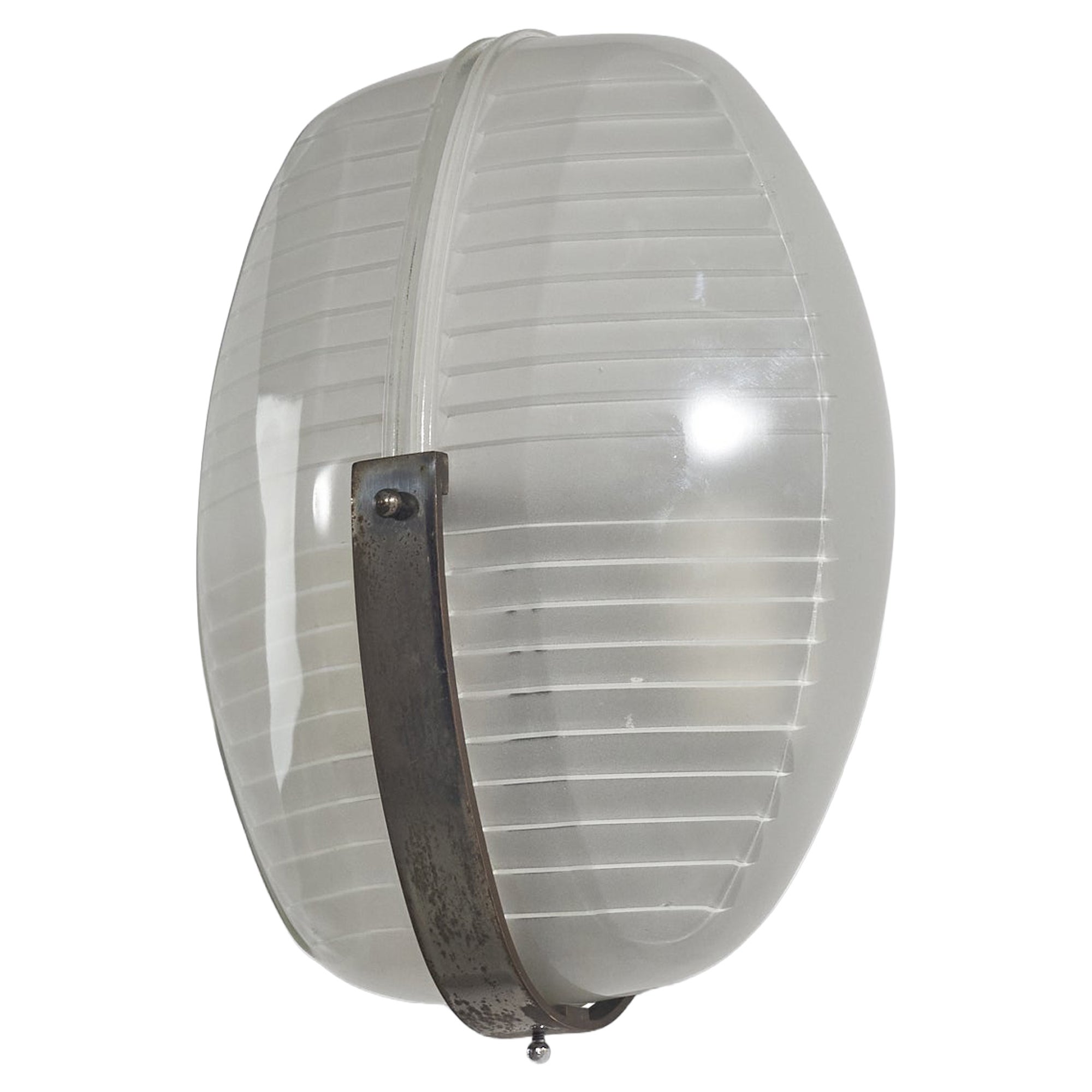 Vico Magistretti, Aplique, Vidrio, Metal, Artemide, Italia, 1960s