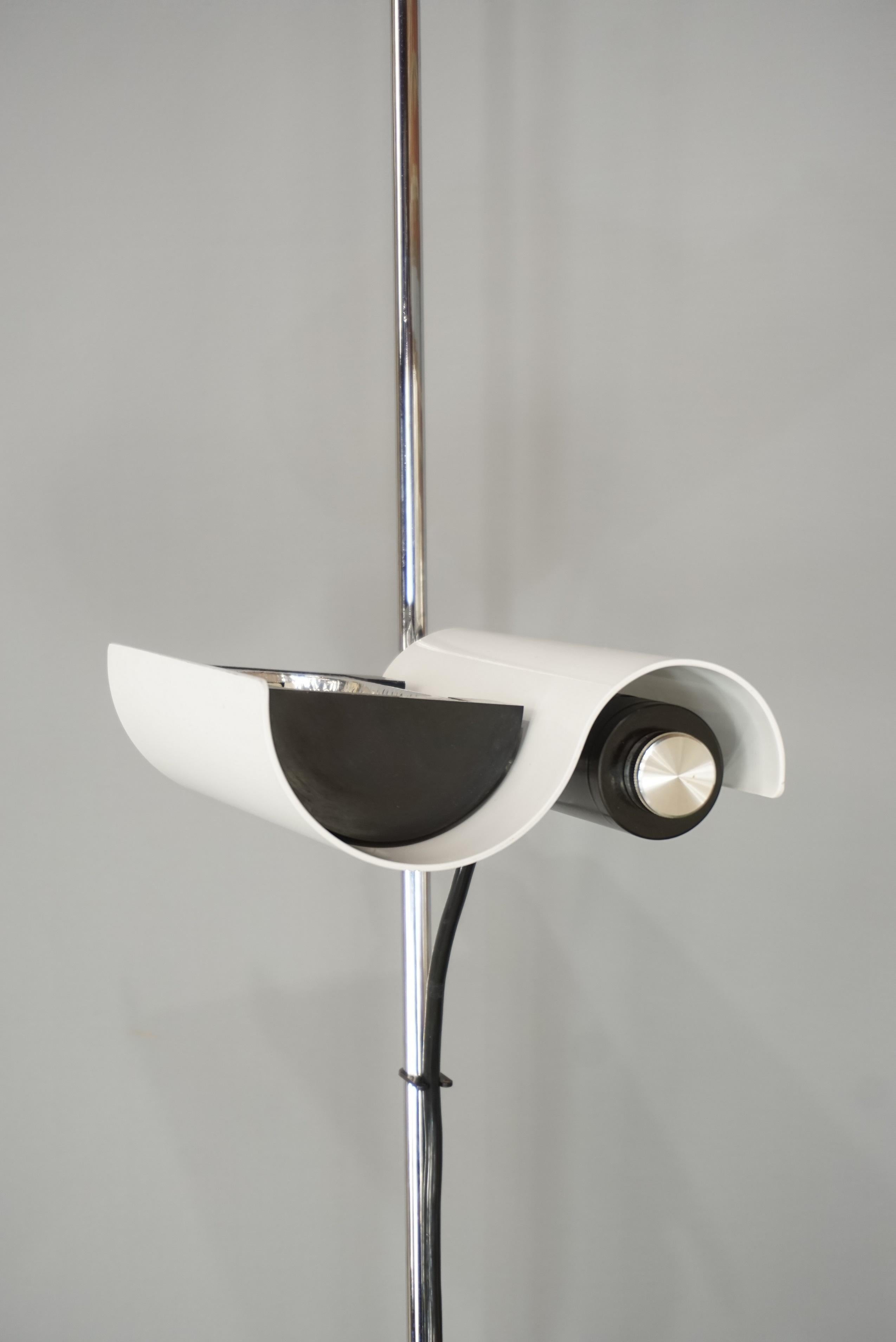 Vico Magistretti's DIM 333 White Floor Lamp Design from the 1970s  6