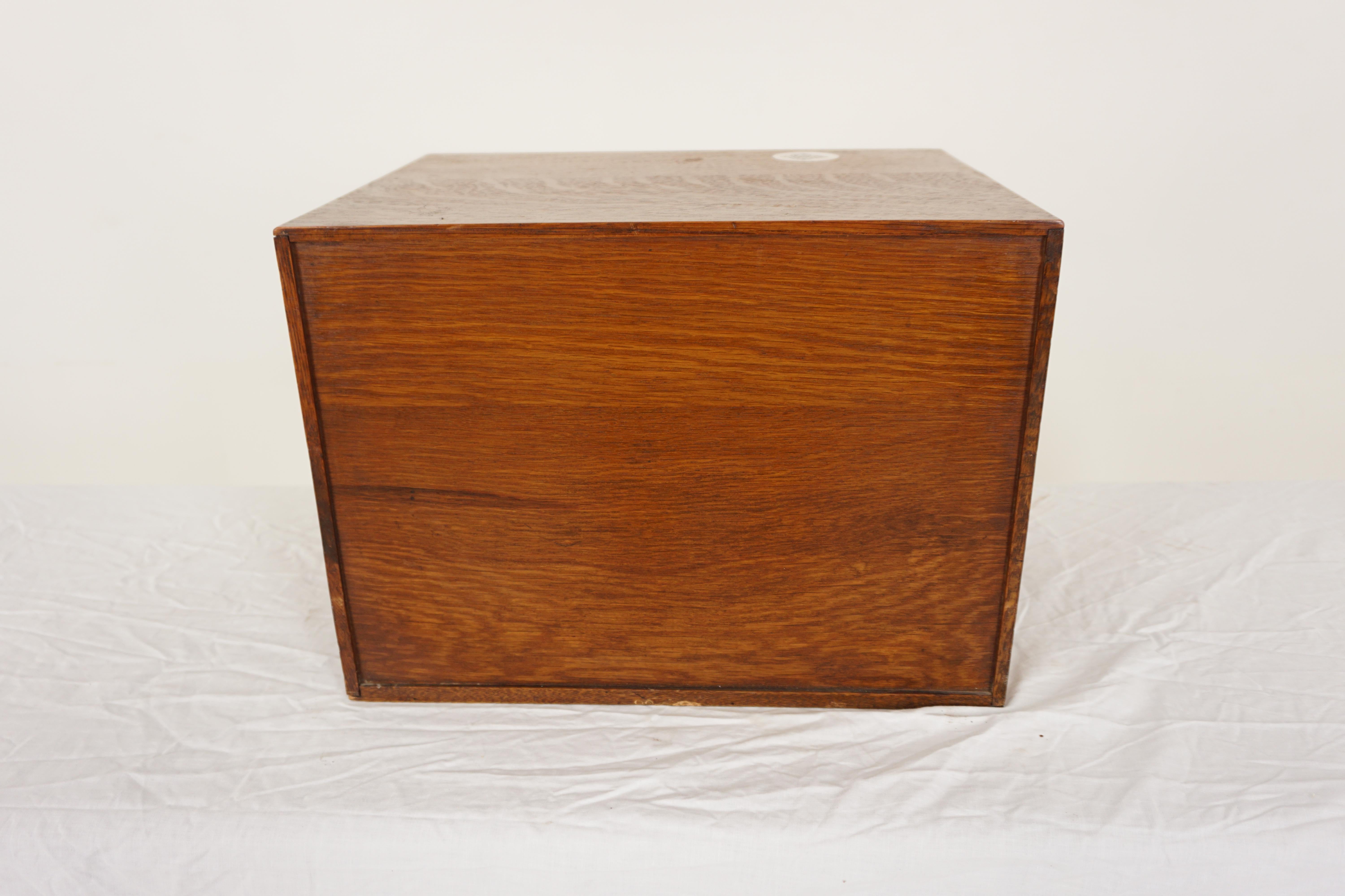 Vict. Oak Table Top Stationary Drawer File/Music Cabinet, Scotland 1900, H855 6