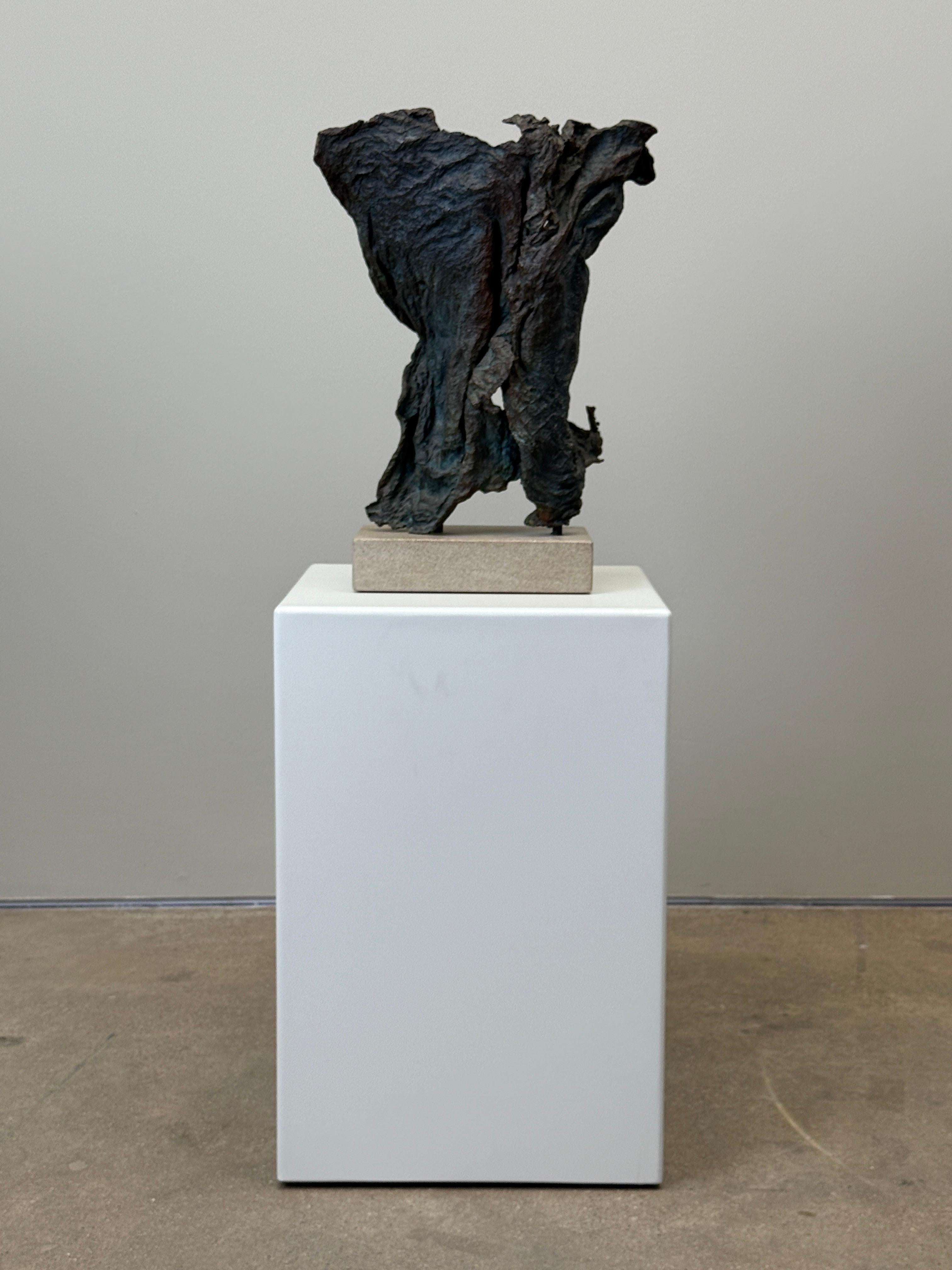 'Victoire', by American sculptor and printmaker Seena Donneson (1924-2020), was inspired by what she called 'fragments lost in time'. Her sculptural works in bronze have a controlled, yet accidental, quality, appearing ancient, yet modern, at the