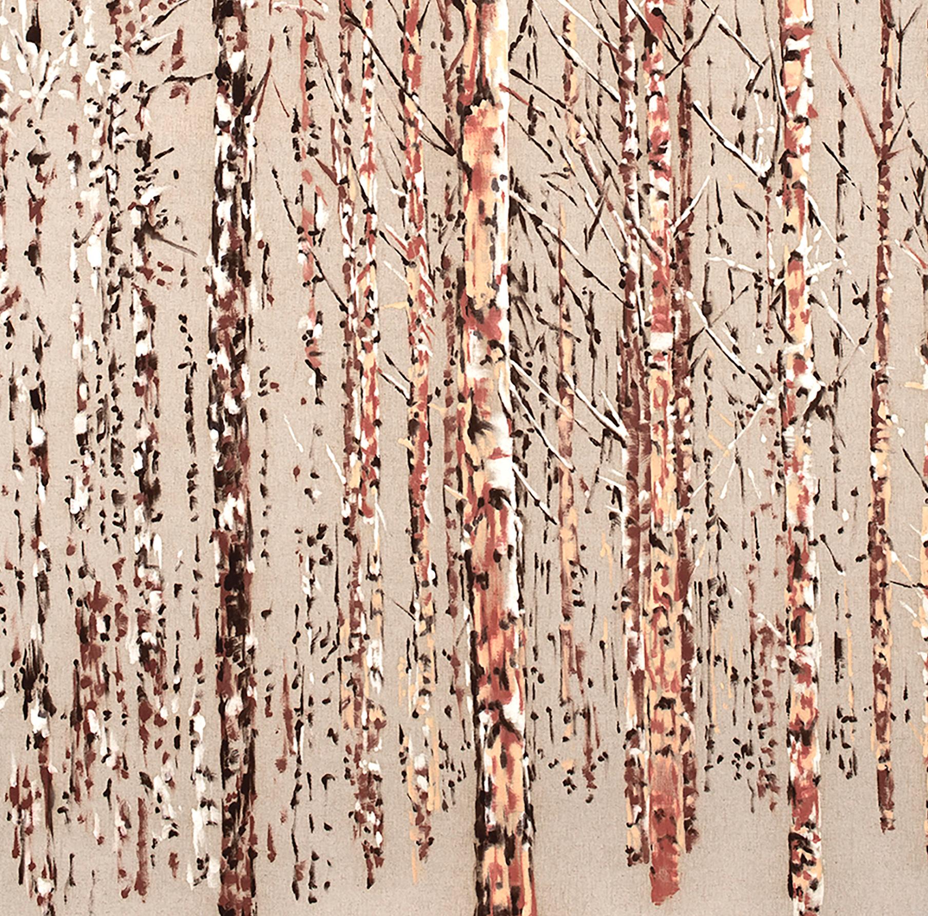 El canto de las estaciones III - Painting Contemporáneo de Victoire Cathalan