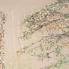 Le Chant des Saisons V, Pintura al óleo contemporánea sobre lienzo de algodón