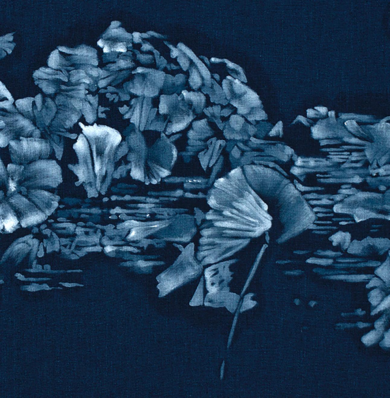 Línea Lotus II - Painting Contemporáneo de Victoire Cathalan