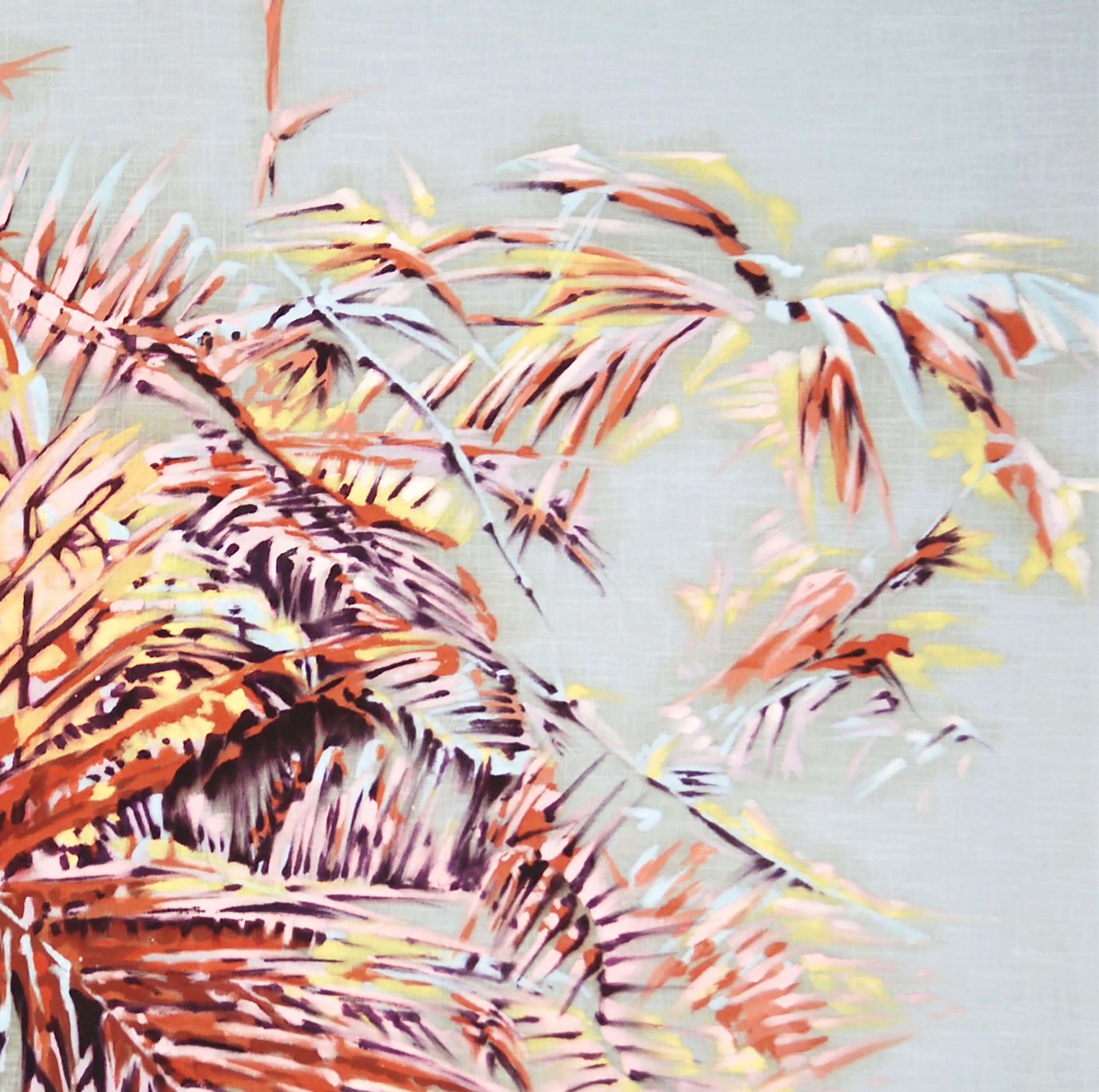 Coucher de soleil - Beige Figurative Painting par Victoire Cathalan