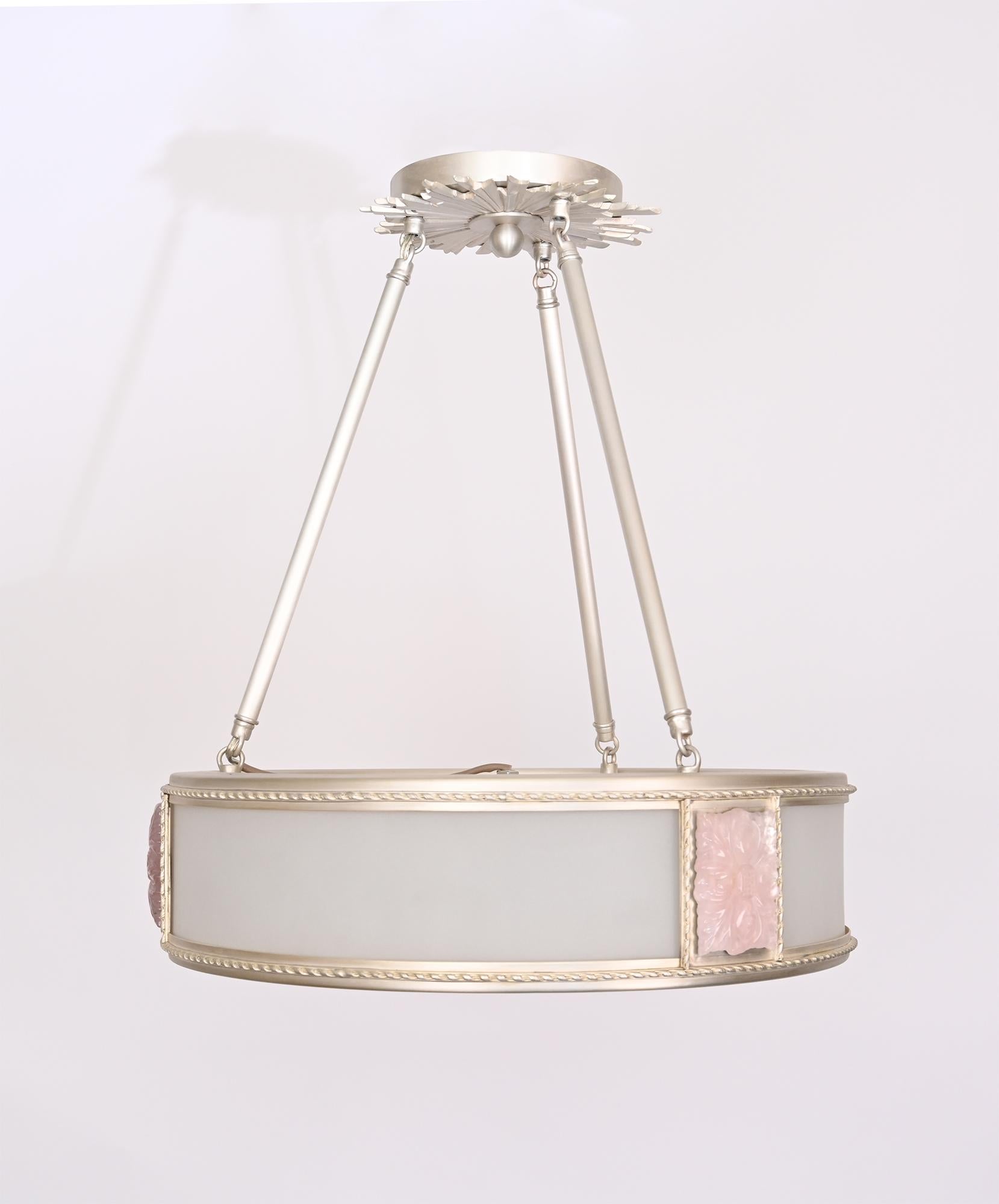 Contemporary Victoire Rose Pendant Light by David Duncan Studio For Sale