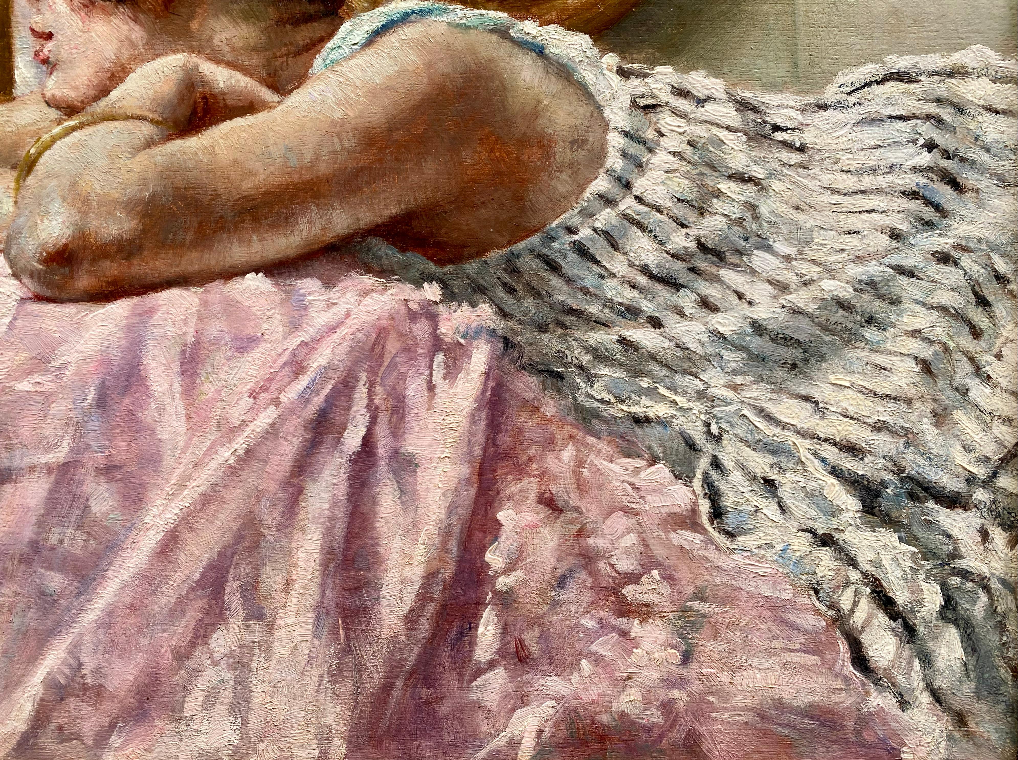 'Girl at the Mirror' by Victor Abeloos (1881 – 1965), signed and dated 1920 For Sale 3