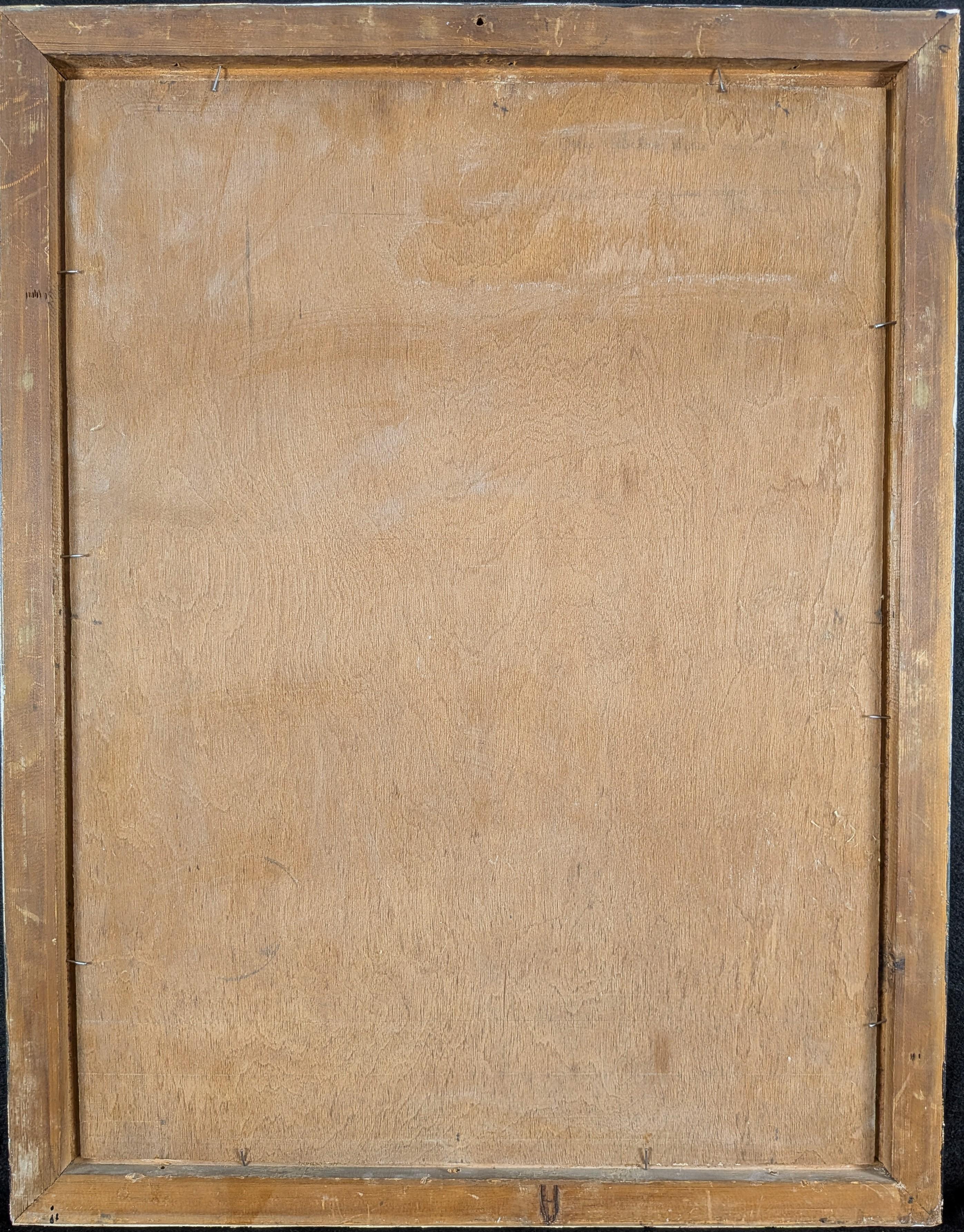 Retrato de una Joven - Antiguo Óleo Belga Impresionista Art Decó en venta 6