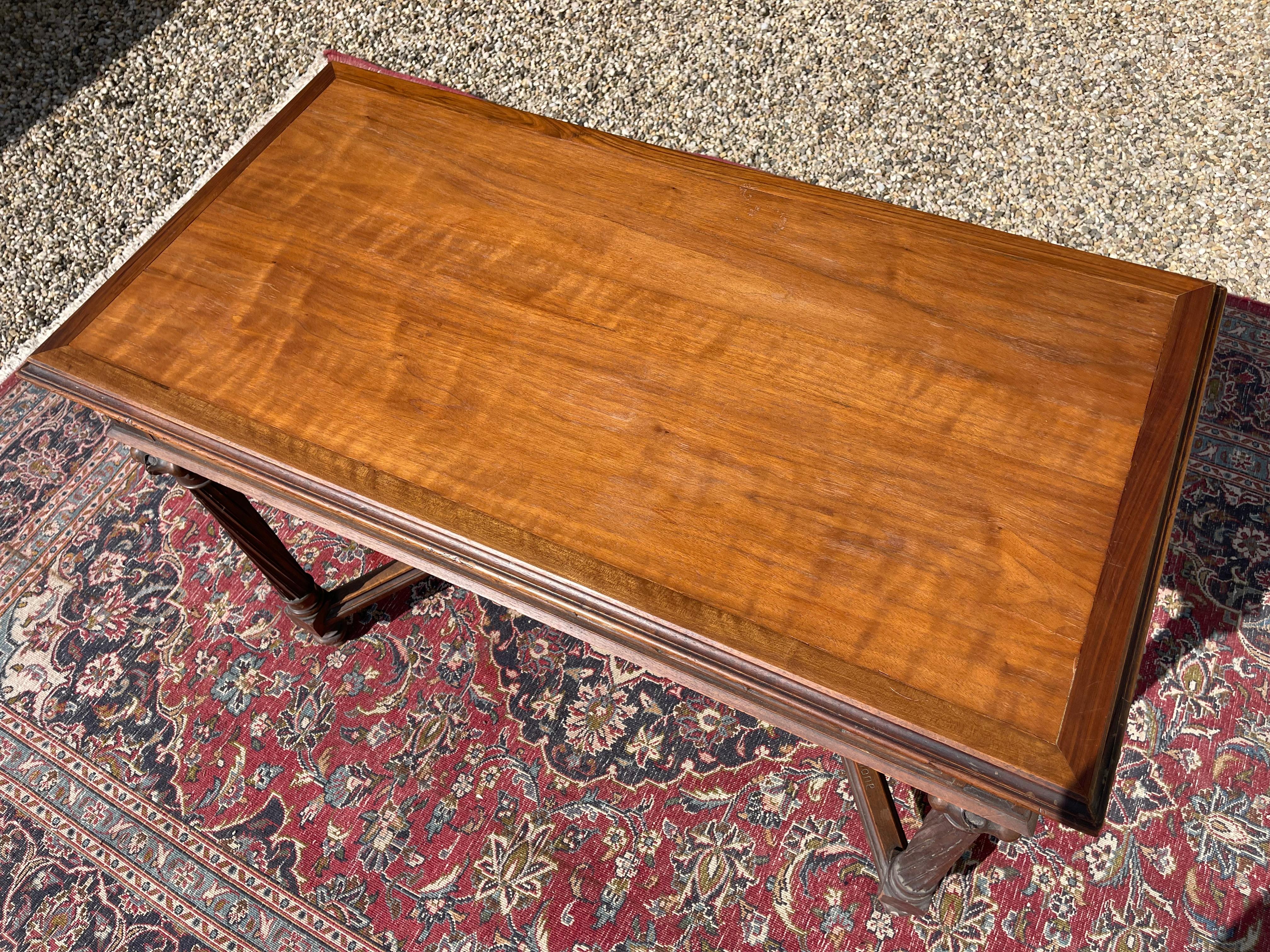 Victor Aimone, Neogothic Walnut Table, 19th Century 2