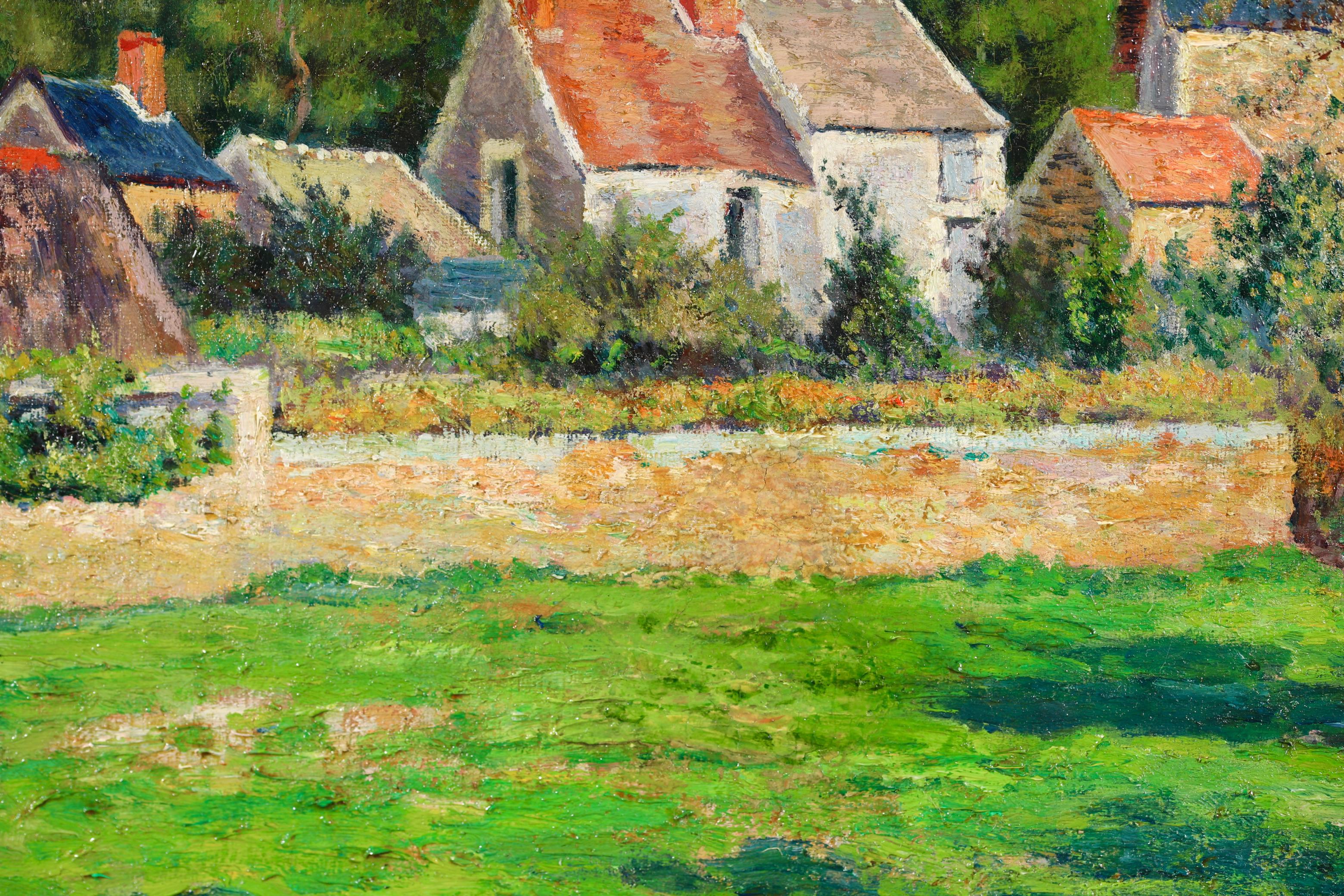 La Ferme - Impressionist Landscape Oil Painting by Victor Vignon 8