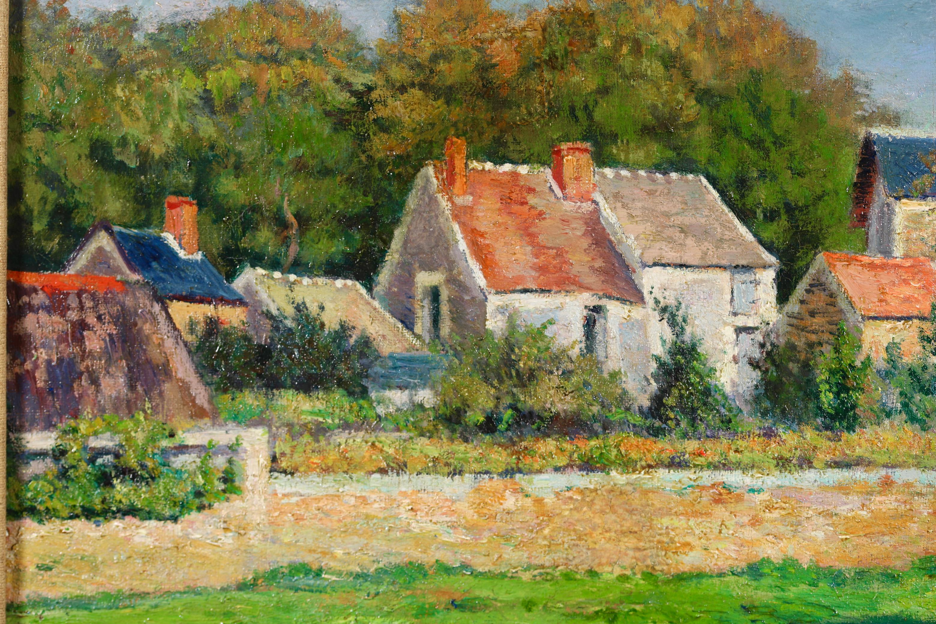 La Ferme - Impressionist Landscape Oil Painting by Victor Vignon 3