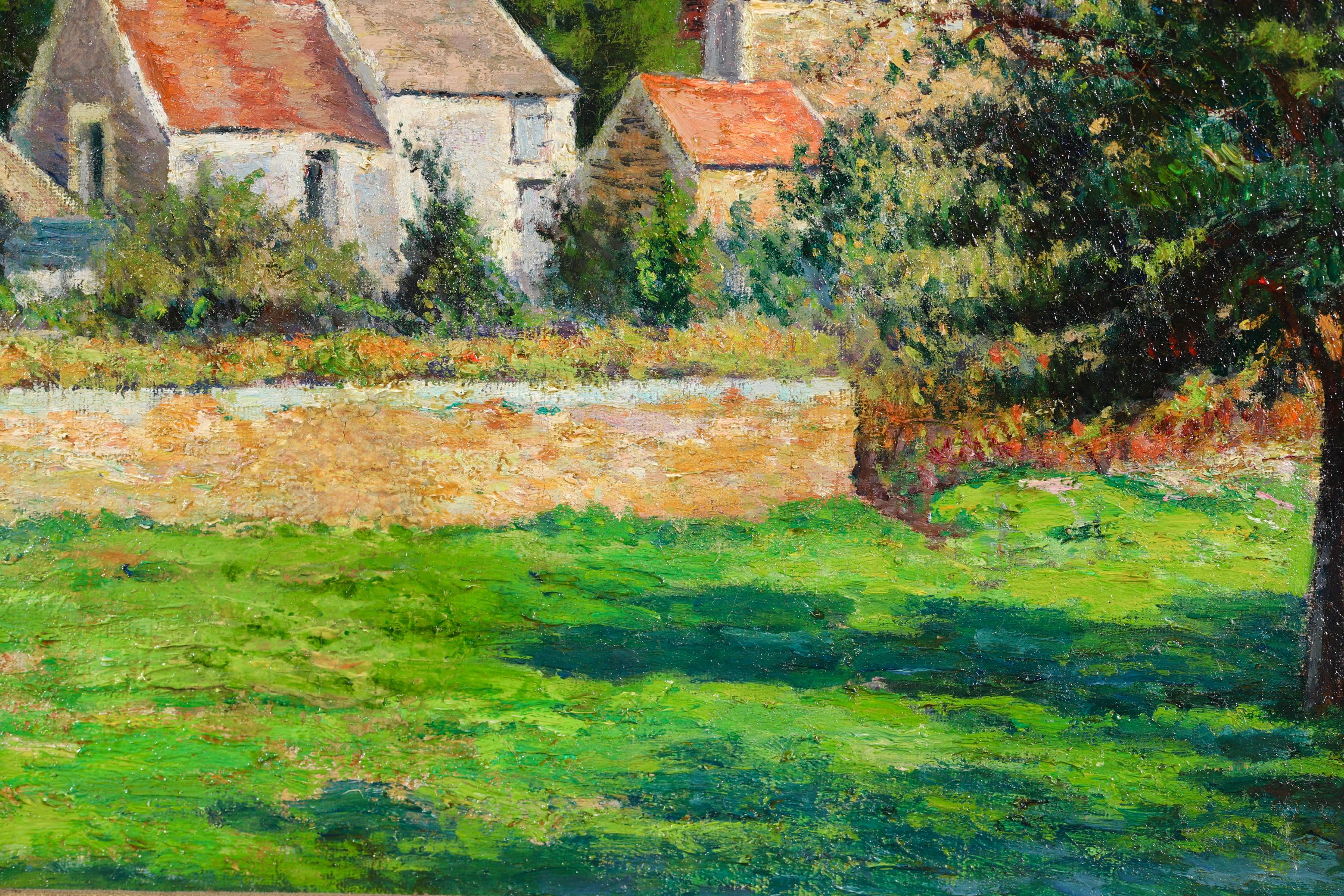 La Ferme - Impressionist Landscape Oil Painting by Victor Vignon 7